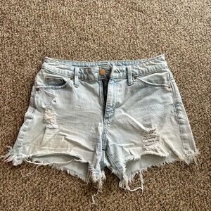 Universal Thread Blue Jean Shorts Distressed Frayed Hem